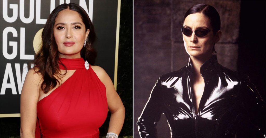 Salma Hayek relembra teste embaraçoso para papel de Trinity, em Matrix