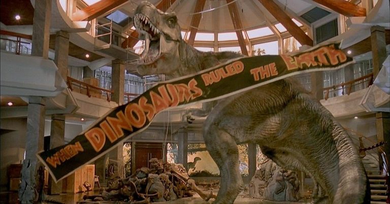t-rex fim jurassic park