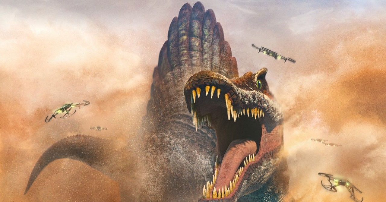 acampamento jurassico espinossauro