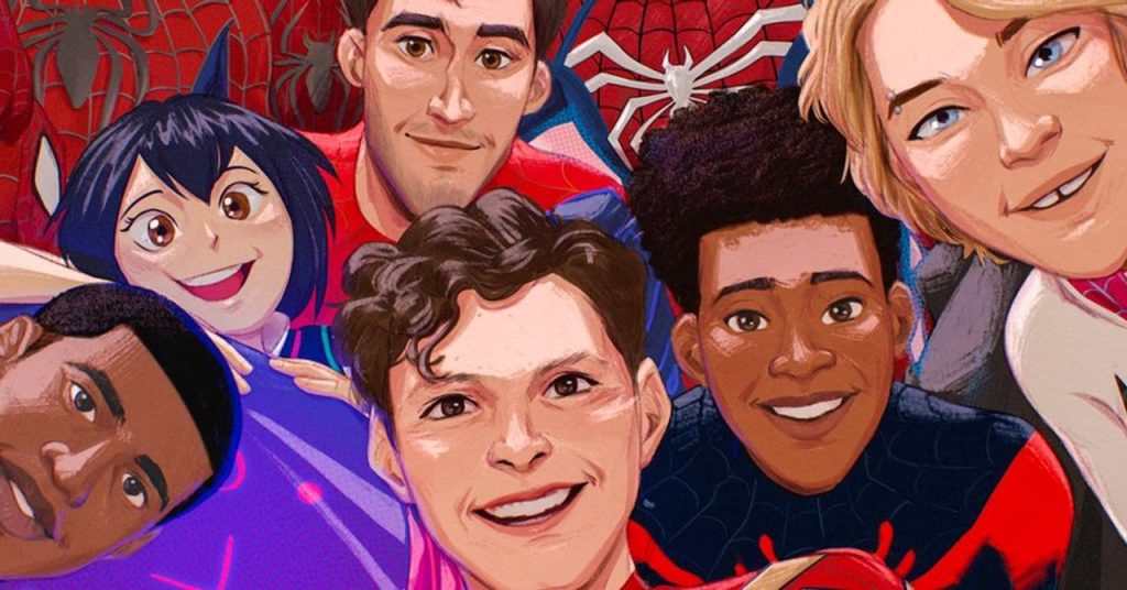 Fã reúne 11 versões do Homem-Aranha em uma ilustração fenomenal