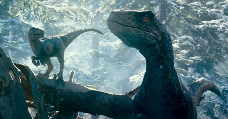 baby blue jurassic world velociraptor
