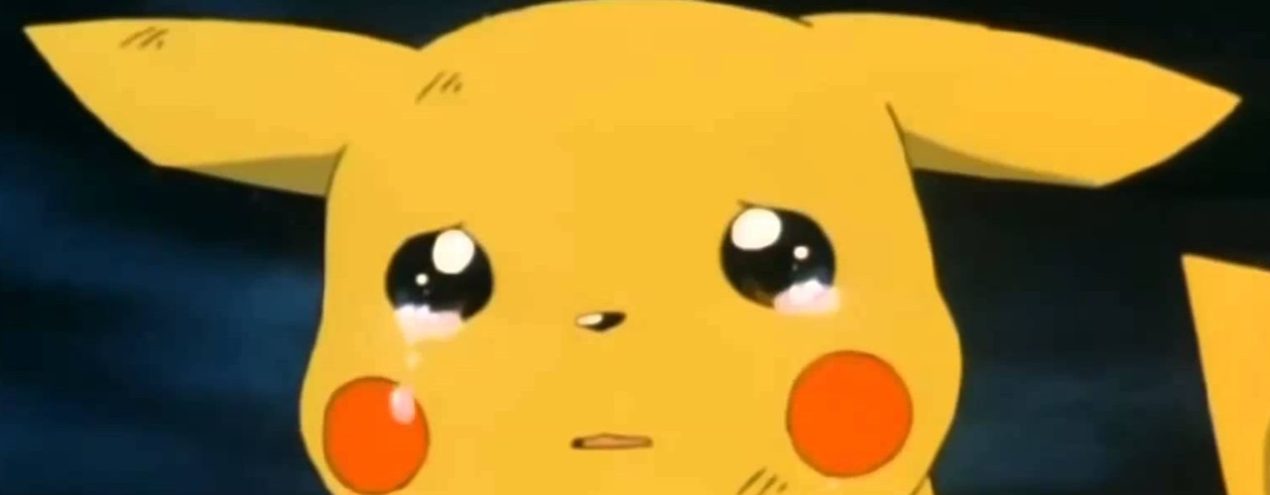 pokémon pikachu chorando