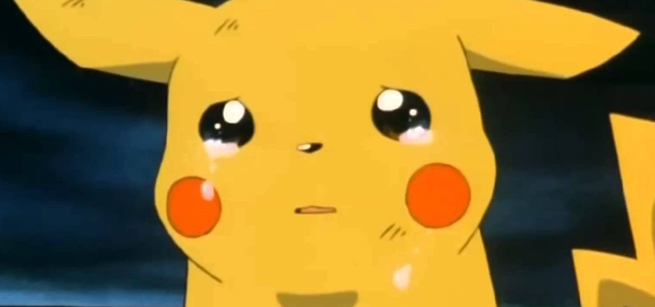 pokémon pikachu chorando