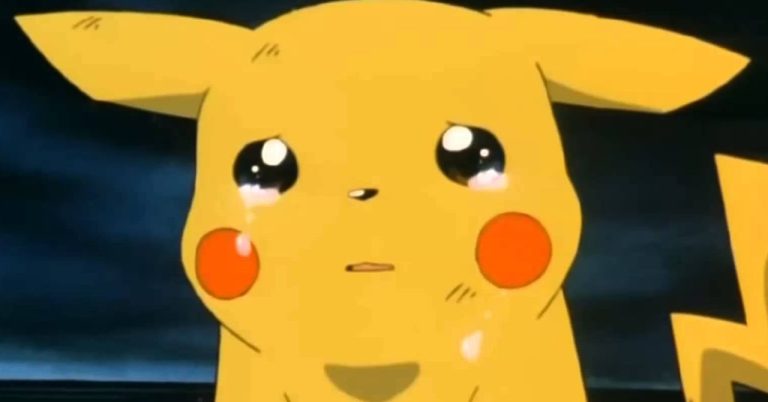 pokémon pikachu chorando