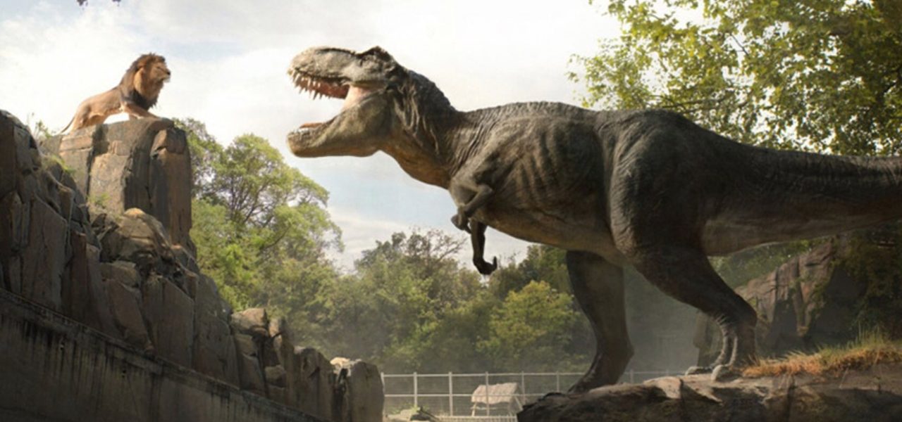 jurassic world: domínio t-rex e leao