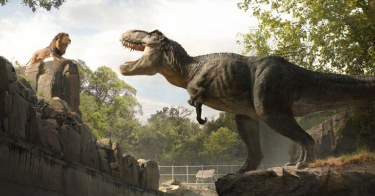jurassic world: domínio t-rex e leao