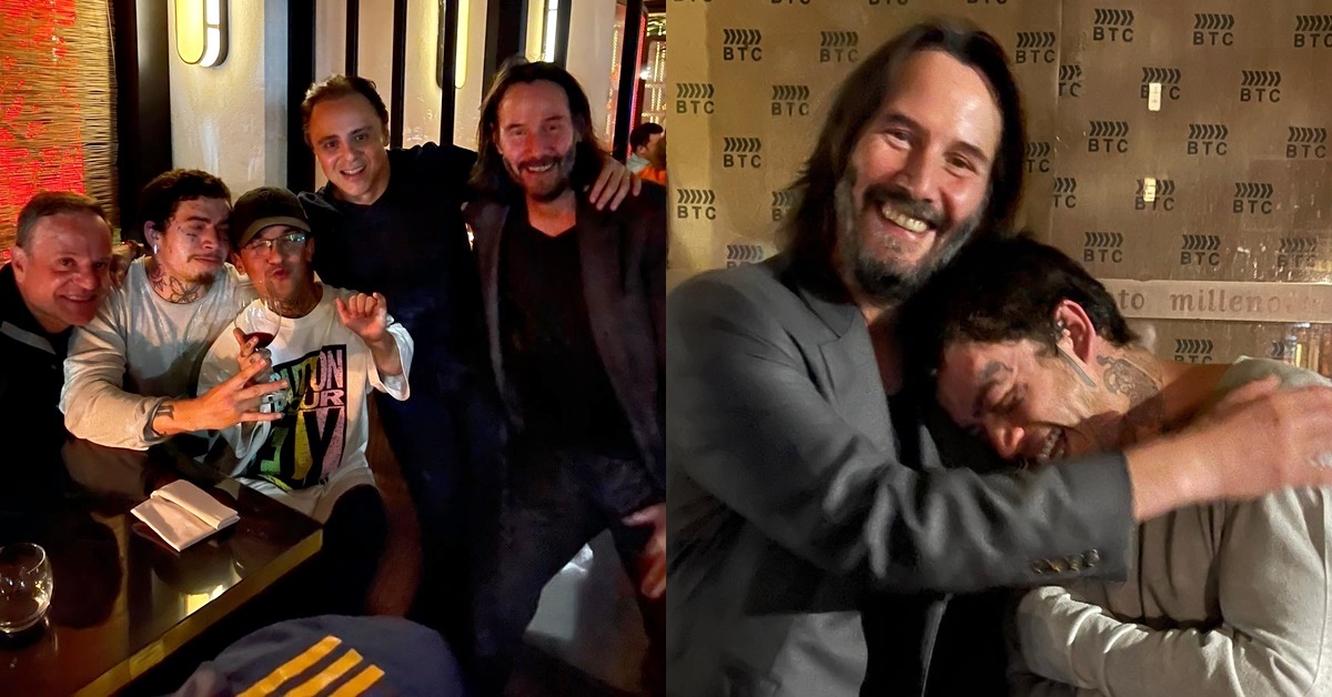 Rolê aleatório! No Brasil, Keanu Reeves sai com Whindersson, Felipe Massa e Rubinho