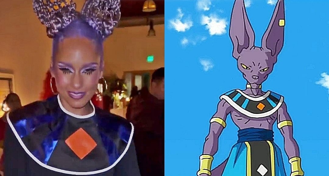 Dragon Ball: cantora Alicia Keys se fantasia de Beerus para o Halloween