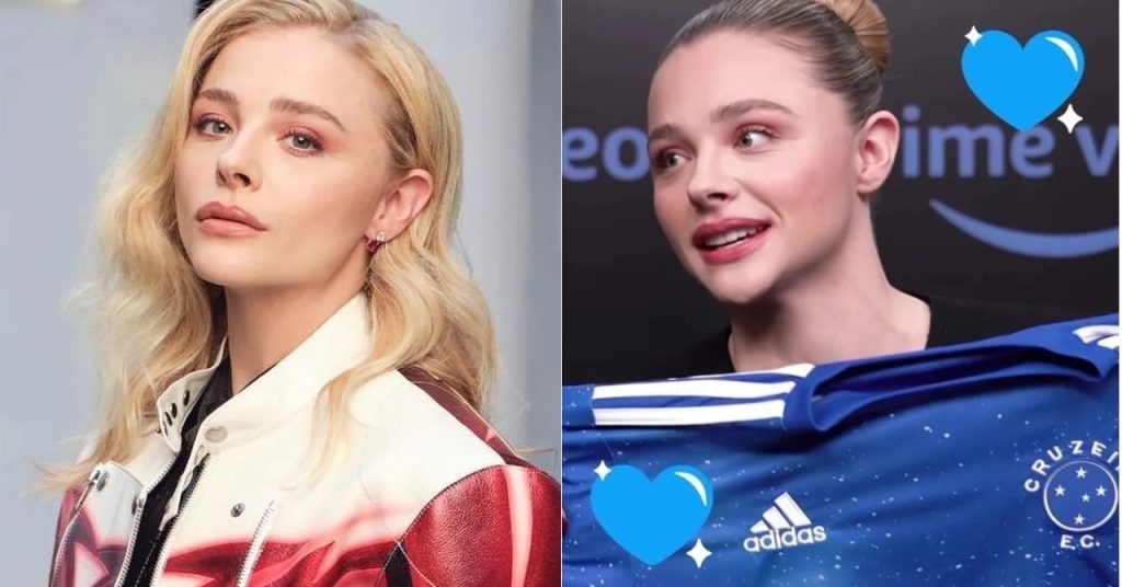 Em vídeo, Chloë Grace Moretz diz que torce para o Cruzeiro: ‘meu time favorito’
