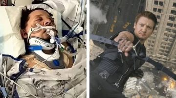 Jeremy Renner visita hospital um ano após acidente que o deixou à beira da morte