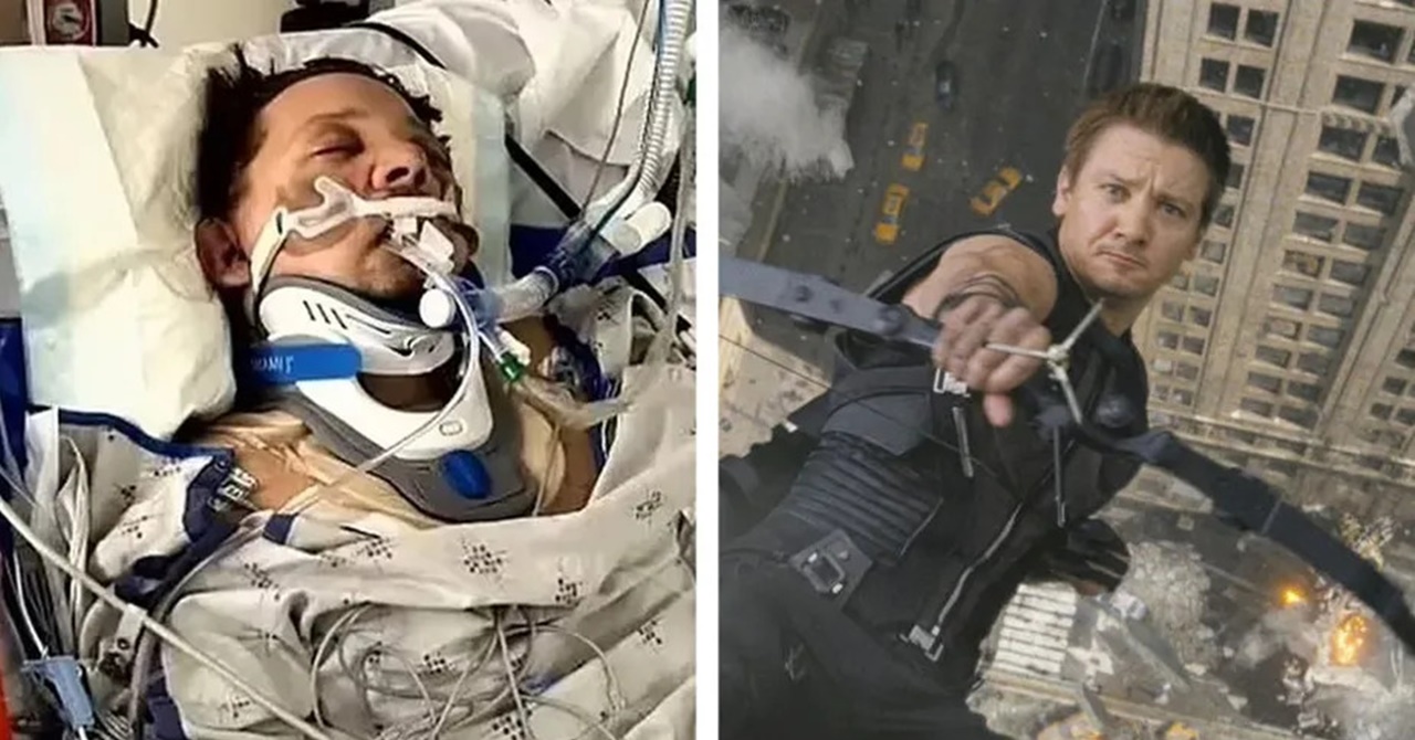 Jeremy Renner visita hospital um ano após acidente que o deixou à beira da morte