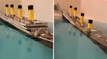 Titanic: vídeo reproduz tragédia em miniatura em uma banheira com precisão