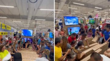 Hipermercado anuncia promoção de TV de 55” por R$ 105 e vira a maior confusão