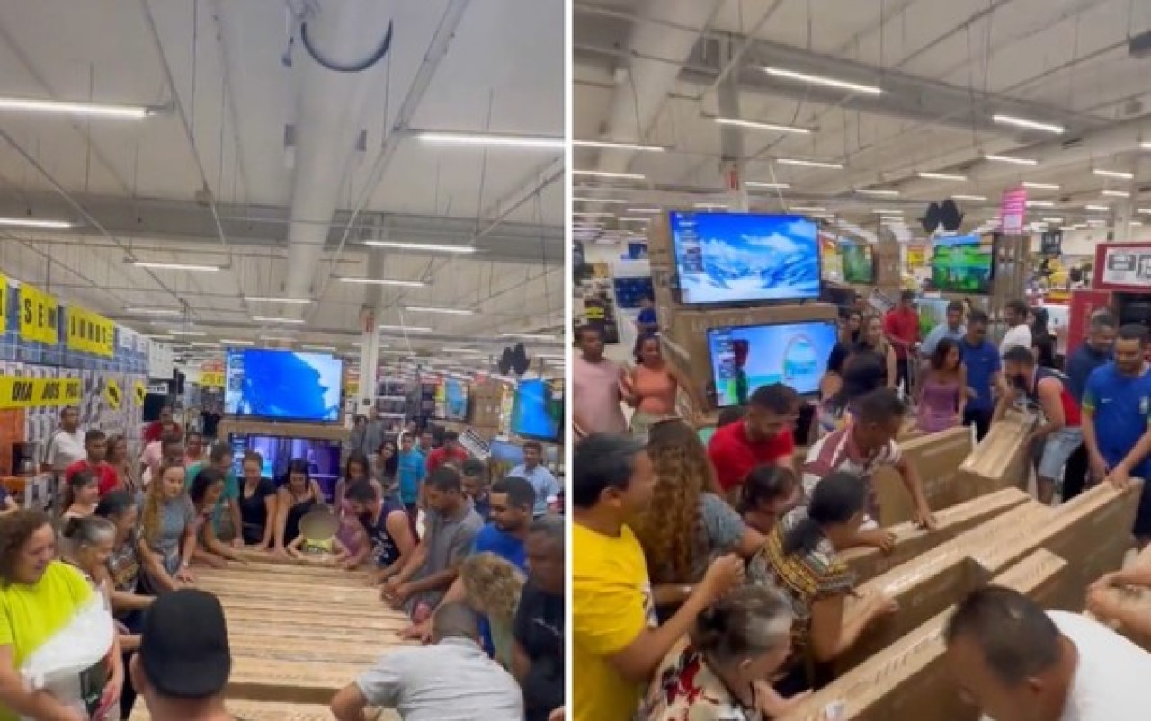 Hipermercado anuncia promoção de TV de 55” por R$ 105 e vira a maior confusão