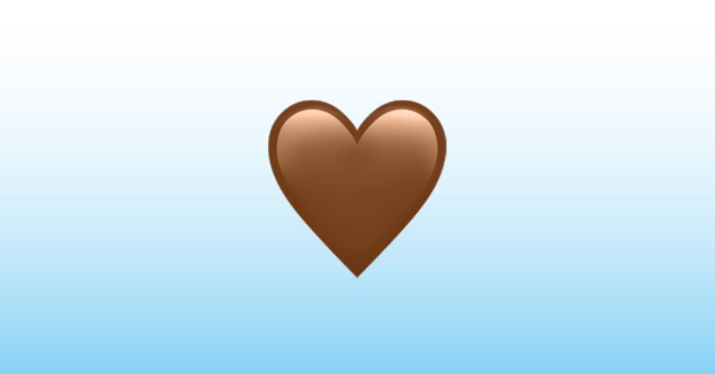 Qual é o significado do emoji de coração marrom no WhatsApp?