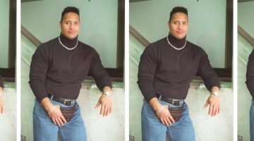 The Rock recria look dos anos 1990 que virou seu meme mais famoso