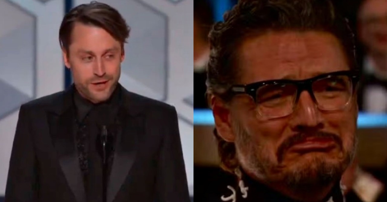 Kieran Culkin tira sarro de Pedro Pascal ao vencê-lo no Globo de Ouro: ‘chupa!’