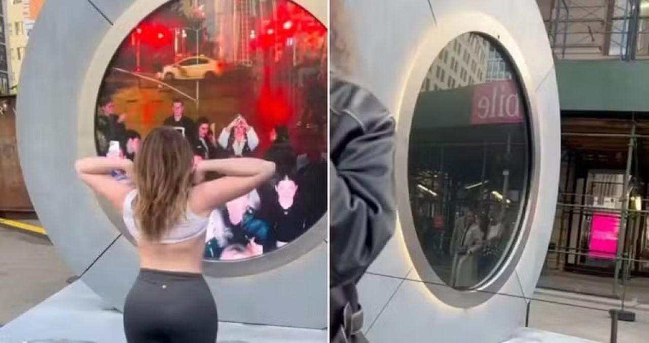 Portal ‘mágico’ que ligava Nova York a Dublin é desligado após mulher exibir os seios