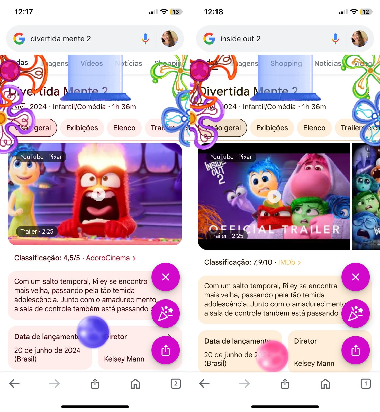 Divertida Mente 2 - celular