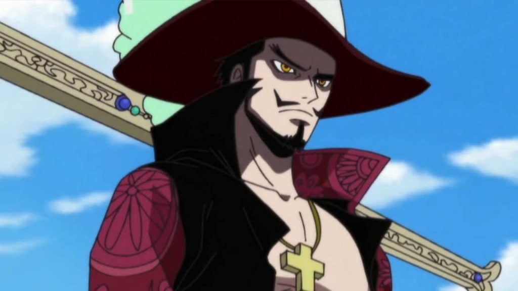 Dracule Mihawk em pé