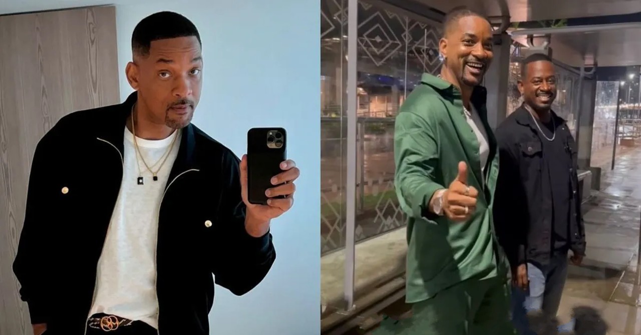 Após bombar na web e mudar de vida, ‘sósia’ baiano conhece Will Smith e faz dancinha