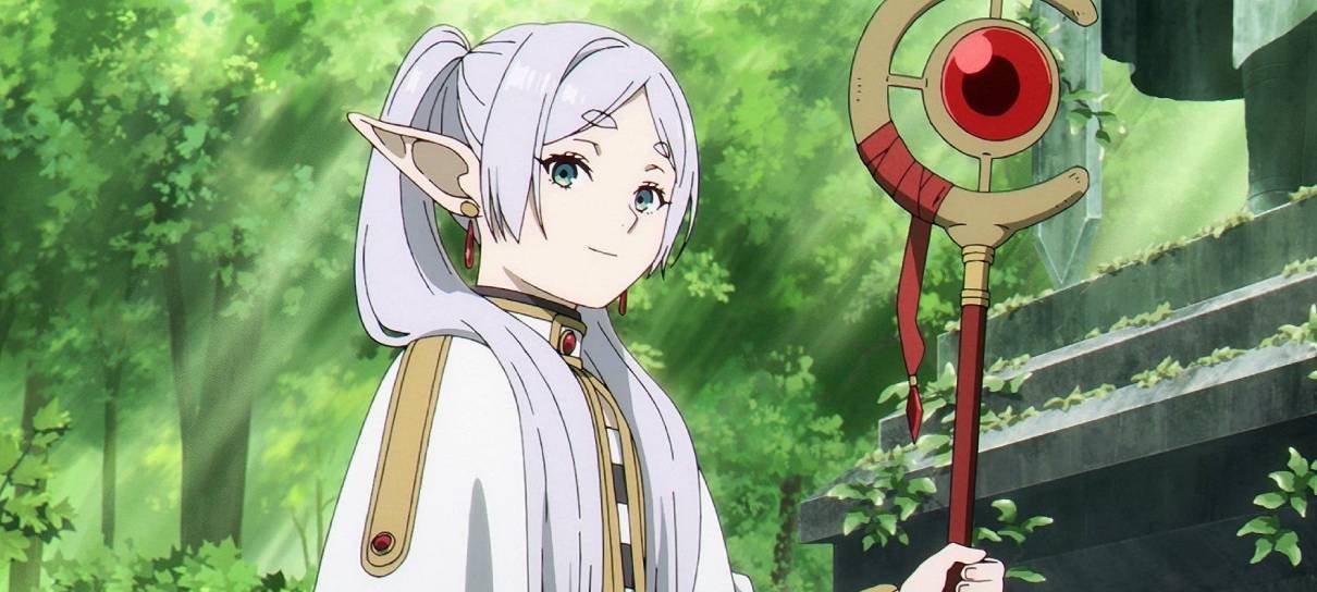 Frieren: anime celebra 1 ano com pôster e evento especial