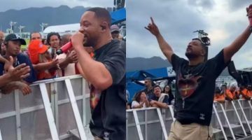 Will Smith canta de graça para garis e surpreende fã cadeirante no Brasil