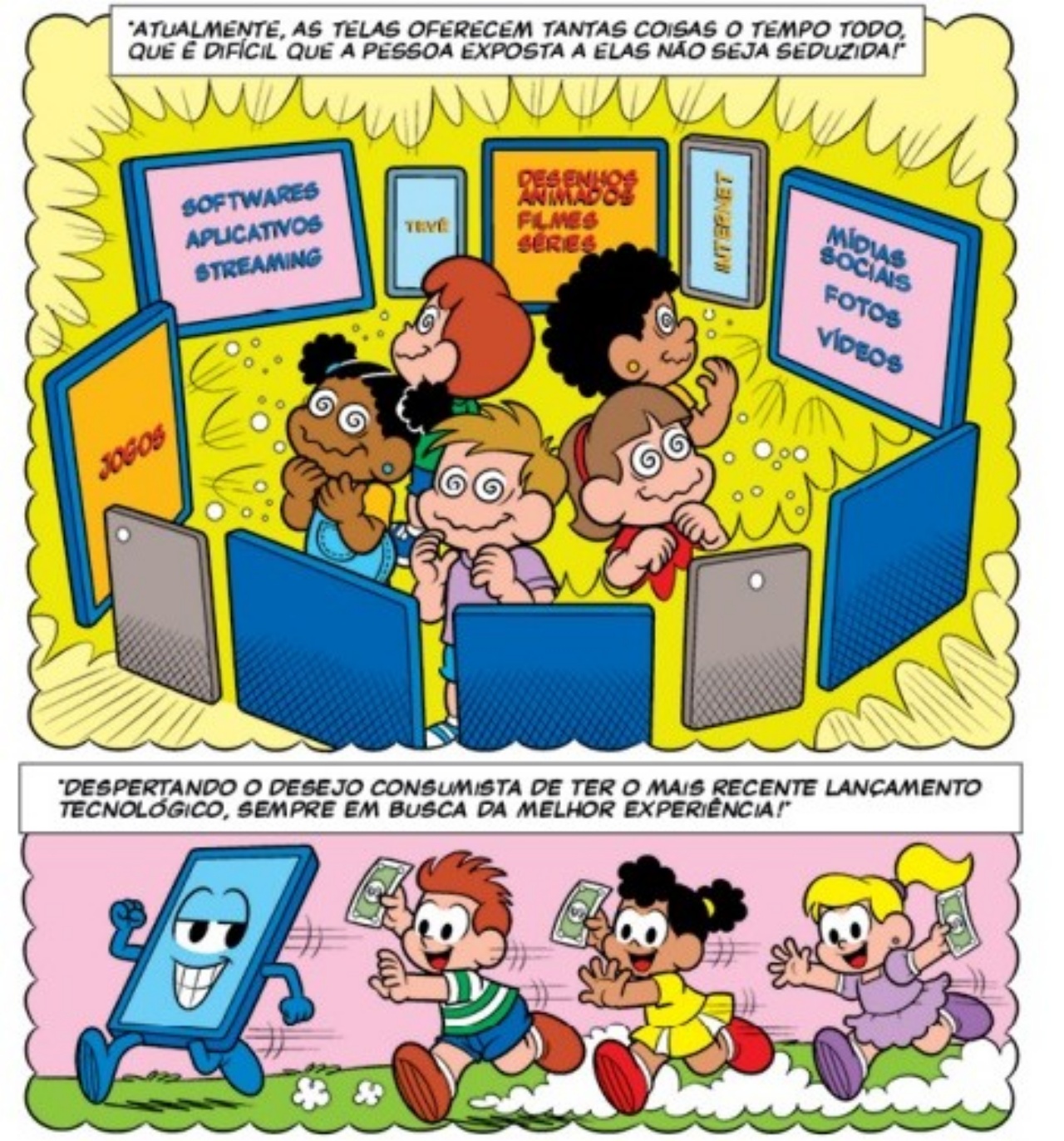 Turma da Mônica - excesso de telas