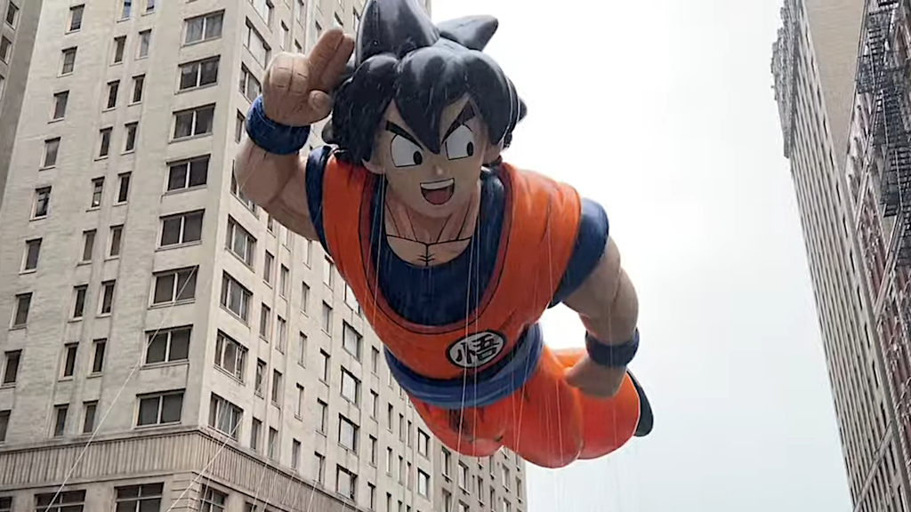 Dragon Ball brilha com Goku em Desfile de Ação de Graças