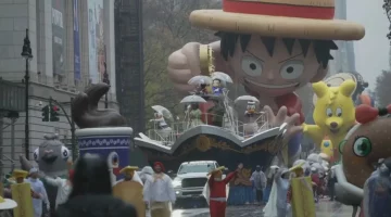 Luffy “ataca” dirigível da Disney no Desfile da Macy’s
