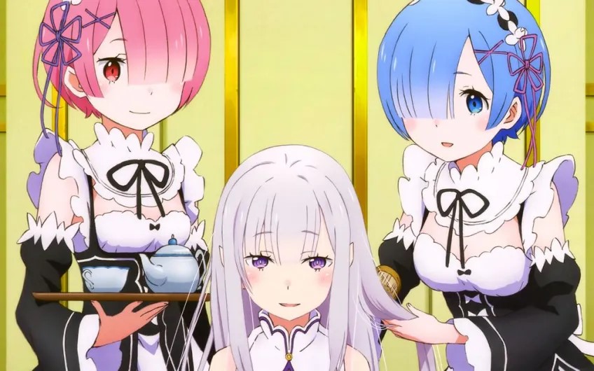 Re:ZERO apresenta arte natalina com Rem, Ram e Emilia