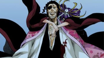 A estranha relação de Kyoraku com sua Bankai em Bleach