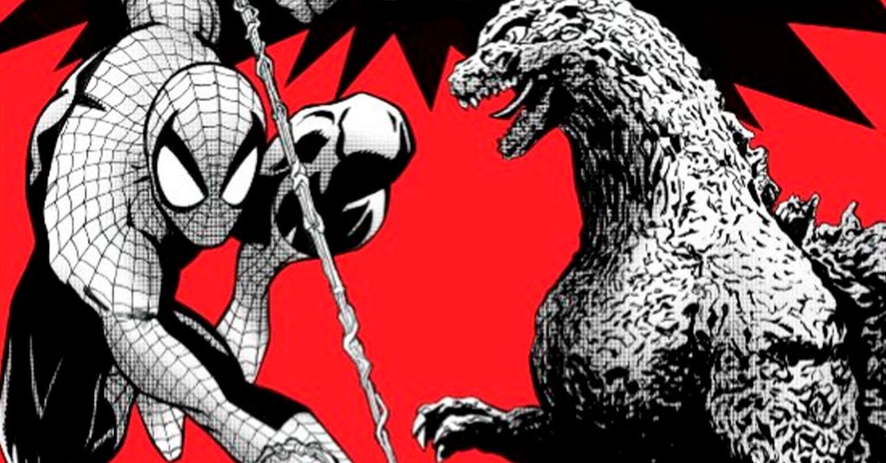 Godzilla e Homem-Aranha se enfrentam em crossover épico, com direito a Kaiju com simbionte