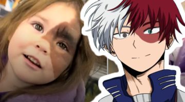 Menina se encanta ao ver semelhança com Shoto Todoroki e vídeo iiraliza