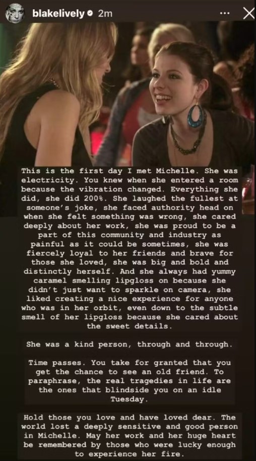 Blake Lively - Mensagem Michelle