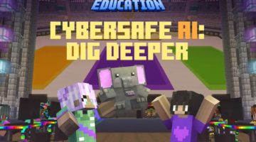 Minecraft lança DLC Grátis “CyberSafe AI” para ensinar Alfabetização em IA