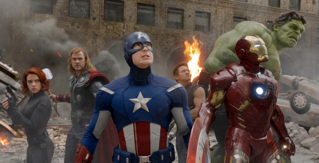 Os Vingadores em frente a Grand Central Station no filme de 2012: "Acho que isso talvez vá funcionar" (Divulgação/Marvel)