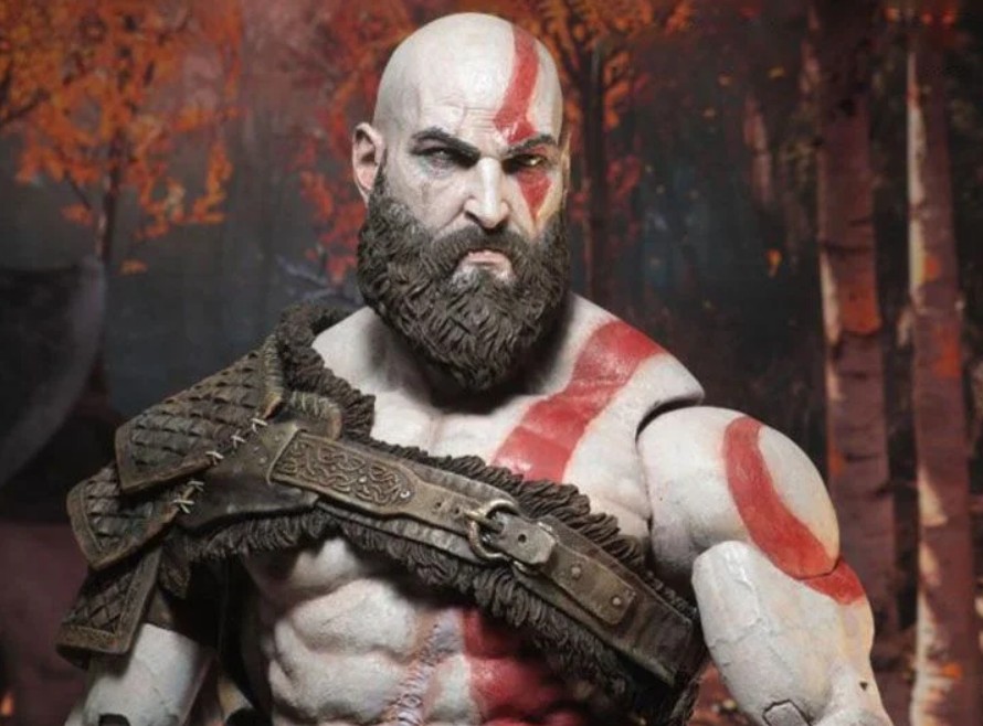 Por que o Kratos tem marcas vermelhas no corpo?