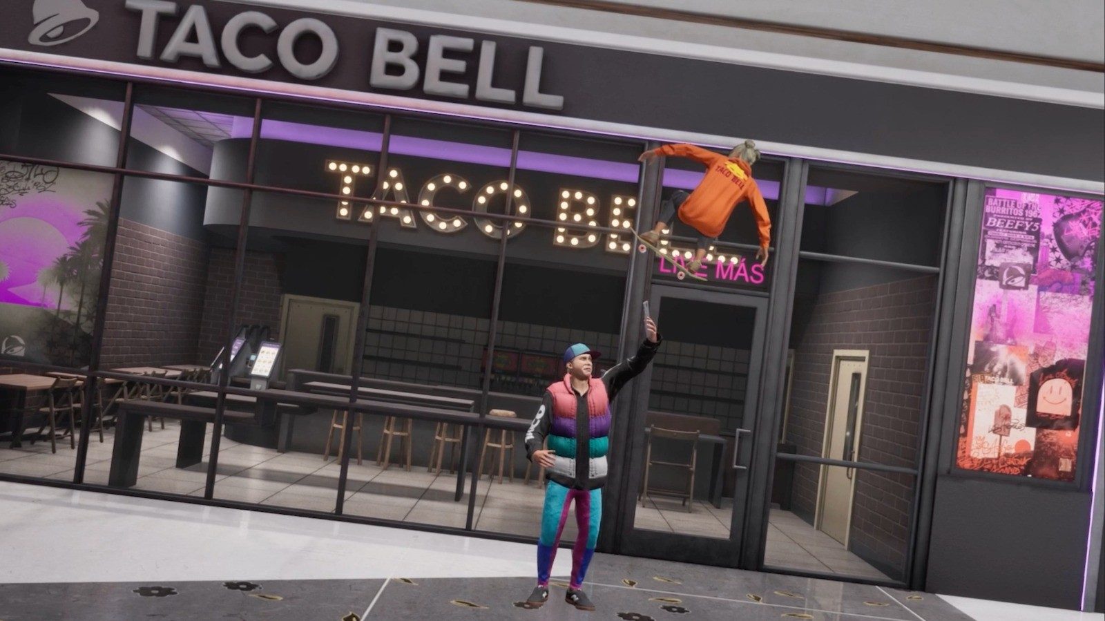 Taco Bell entra no clima do skate com skins de Tony Hawk’s Pro Skater 3+4 e Red Bull grátis