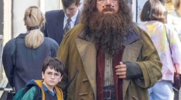 Harry Potter e o gigante Hagrid aparecem em fotos do set da série da HBO; veja