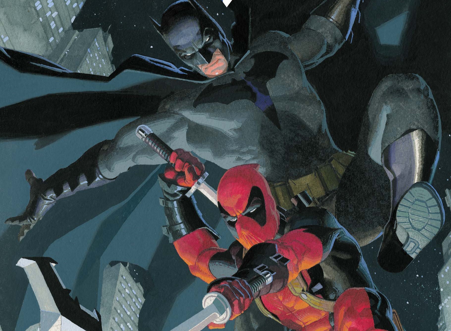 Deadpool e Batman juntos pela primeira vez em ‘Marvel/DC: Deadpool/Batman #1’
