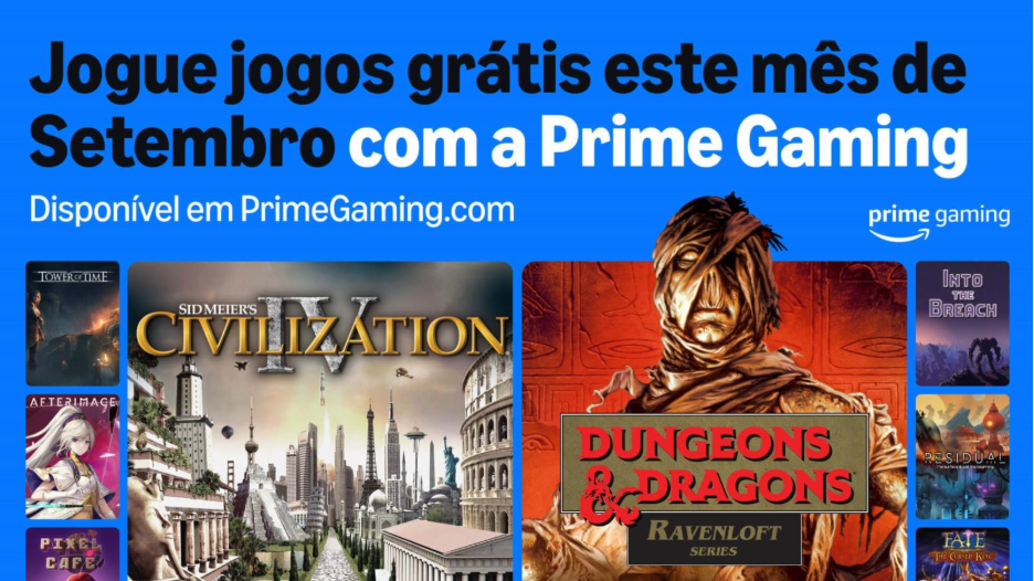 Prime Gaming – Jogos grátis de setembro são revelados