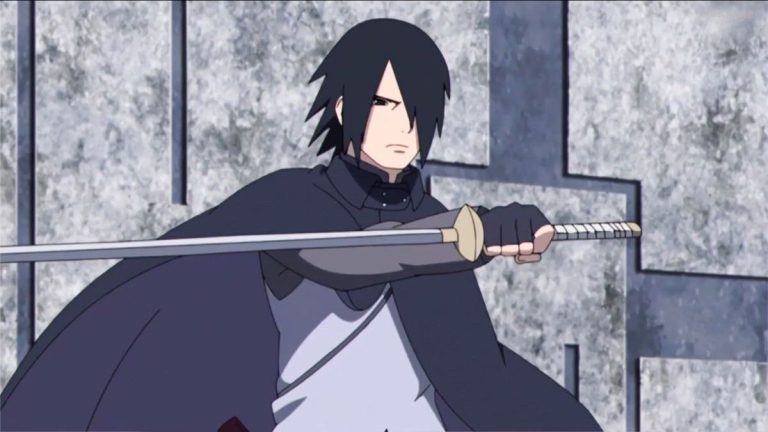 sasuke uchiha versão boruto com espada