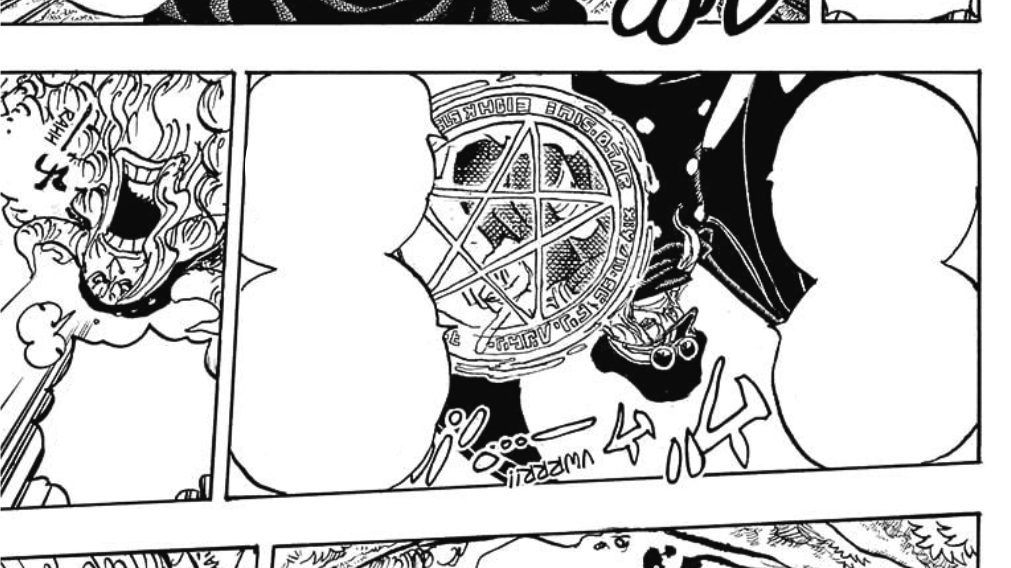 Gunko de One Piece virada de cabeça para baixo