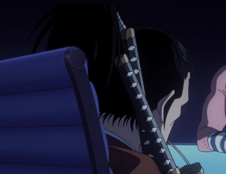 Atomic Samurai com cabelo desenhado pela metade