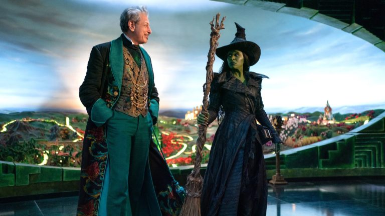 O Mágico e Elphaba em Wicked: Parte 2