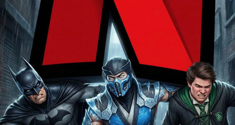 Batman, Subzero e Sebastian sendo esmagados pela Netflix