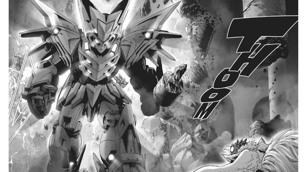 Robô Brave Giant do Child Emperor em posição imponente