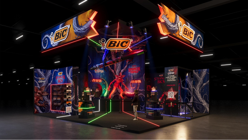 CCXP25: BIC recria o Mundo Invertido de Stranger Things em estande temático e apresenta nova collab com a Netflix