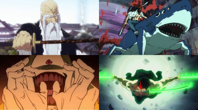 Yamamoto de Bleach, Denji, Jogo de Jujutsu Kaisen e Zoro em destaque